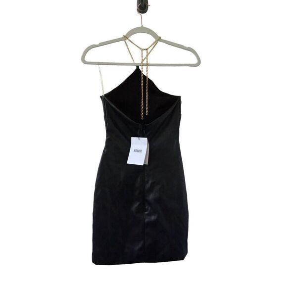 Nookie X Revolve Halter Neck Barbella Mini Dress Women's Black Matt Small NWT - Picture 6 of 12